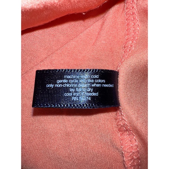 Peach Fuzz Eloquii PLUS 14W Drape Cowl Neck Tank TOP Faux Silk Blouse Shell 1X - Picture 6 of 8